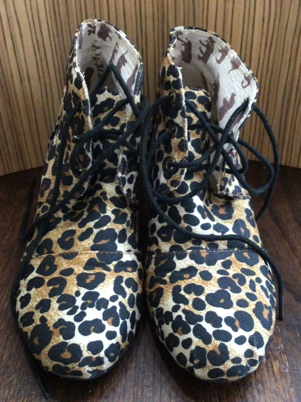Yoki Animal print ankle boots. Size 7. Gently worn.